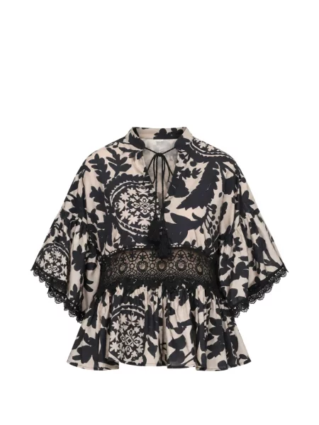 Bluză Kaos cu imagine cu model paisley din dantelă