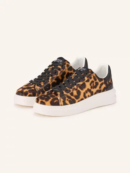 Guess Sneakersy Elbina hnědá/ tmavě hnědá/ světle hnědá