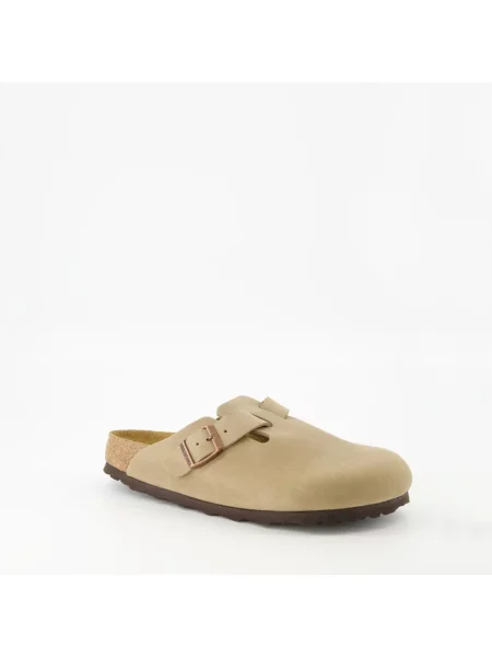 Birkenstock Boston BS Narrow Fit Tabacco Brown Unisex Sandały Birkenstock Brązowy Size: beżowe