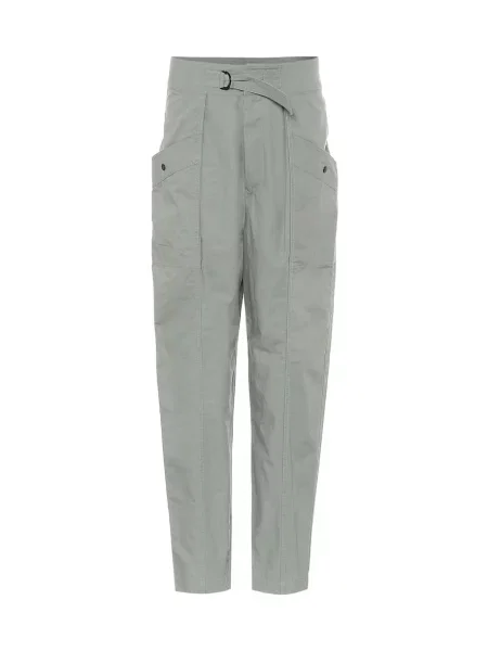 Spodnie Marant Etoile z wysoką talią zielone