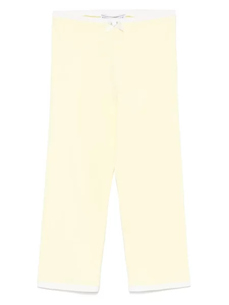 Spodnie Rowen Rose z dżerseju żółte