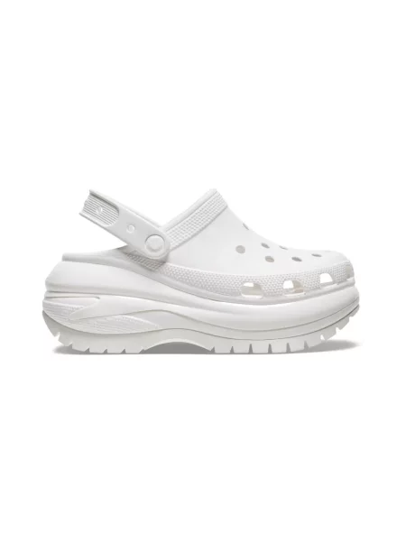 Klapki Crocs na platformie klasyczne białe