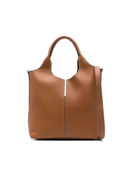 Shopperka Tod's skórzana brązowa