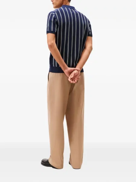 Tricou polo Tommy Hilfiger cu dungi tricotate albastru