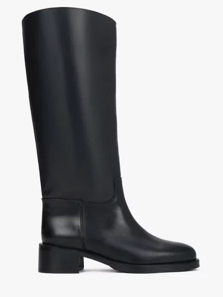 Шкіряні Чоботи Estro чорний