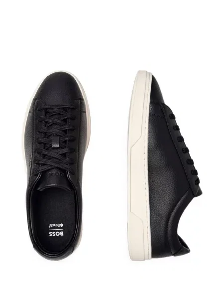Sneakerși Boss din piele negru