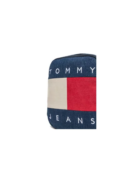 Tommy Jeans Torbica za okrog pasu Tjm Archive Denim Reporter Modra bela