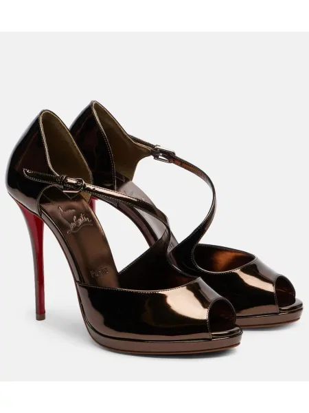 Sandale Christian Louboutin din piele maro