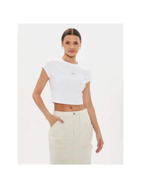 Kratak majica Calvin Klein bijela