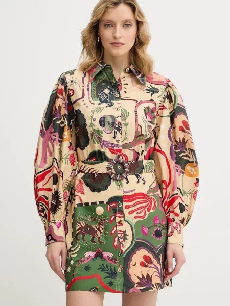 Farm Rio rochie din mini drept bej