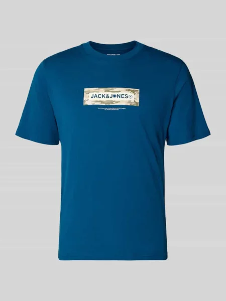 T-shirt z logo i okrągłym dekoltem Jack & Jones