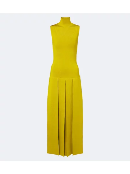 Rochie maxi Alaïa tricotate verde