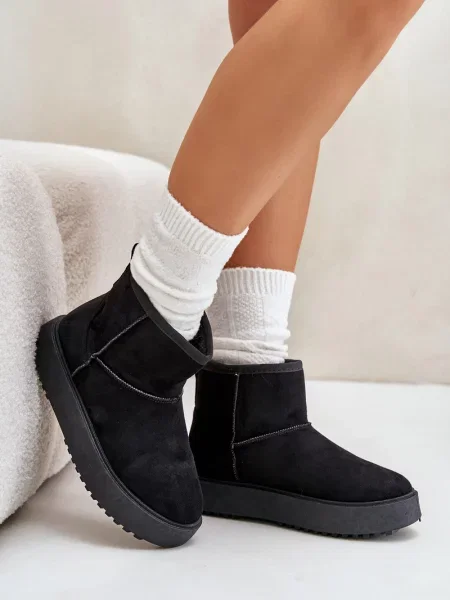 Pantofi Evento din piele de căprioară negru