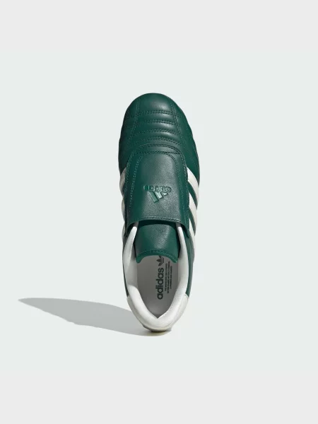 Кожаные кроссовки Adidas зеленые