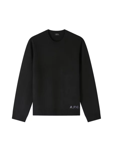 A.P.C. sweter wełniany Pull Edward czarny