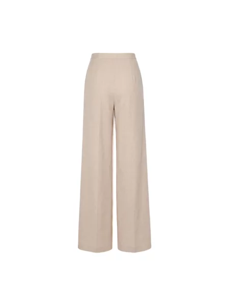 Spodnie Max Mara Studio wełniane brązowe