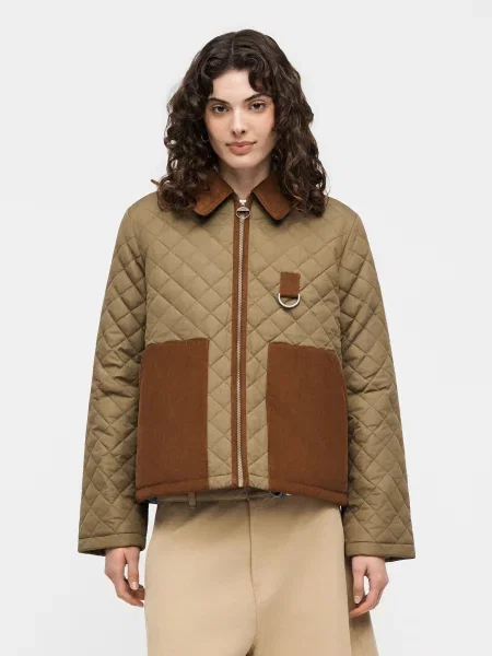 Barbour Prechodná bunda Aylesby koňaková / kaki