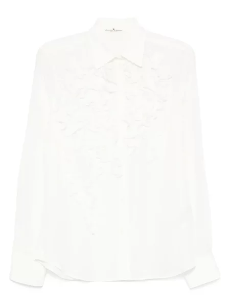 Cămașă Ermanno Scervino de mătase alb