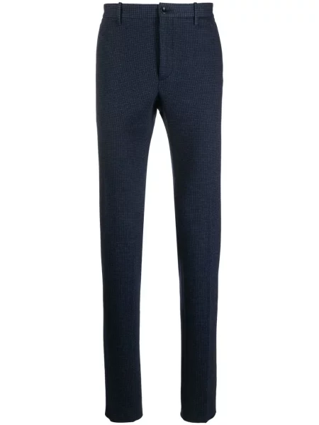 Pantaloni Incotex în carouri albastru