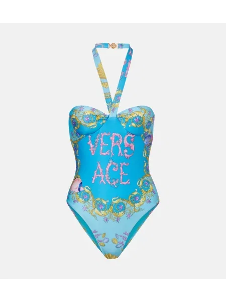 Costum de baie Versace cu imagine cu gât halter