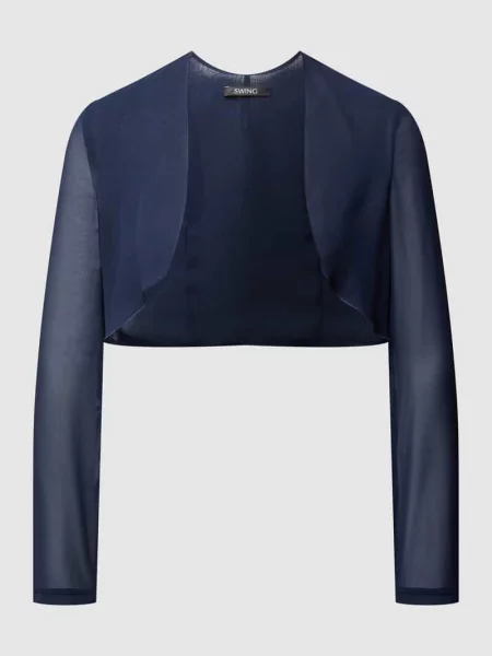 Bolerko z szyfonu Swing granatowa