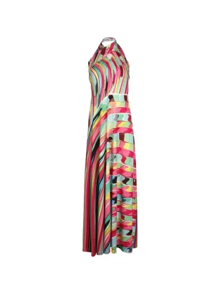 Rochie maxi Mary Katrantzou cu imagine cu imprimeu geometric roz
