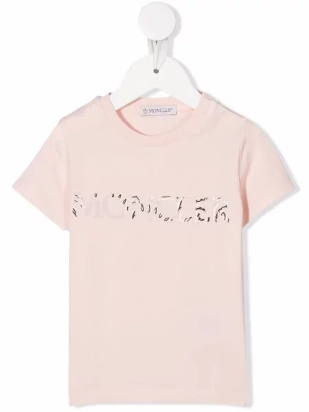 Koszulka dziecięca Moncler Enfant różowa