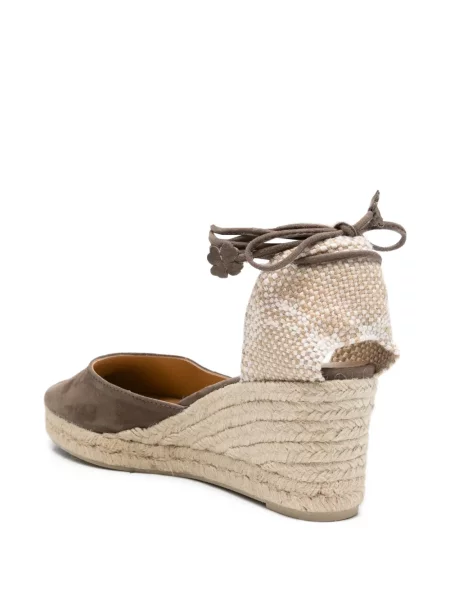 Espadrilles Castaner nyakkendővel barna