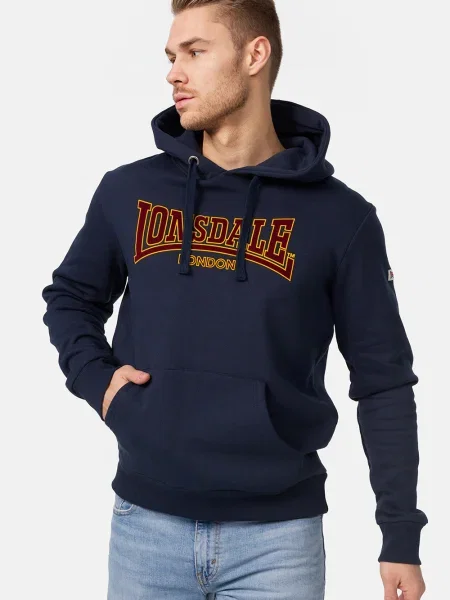 Klasična majica s kapuljačom Lonsdale plava