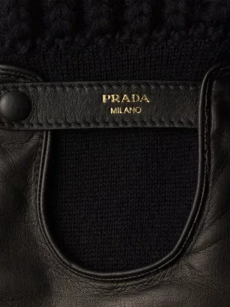 Mănuși Prada din piele negru