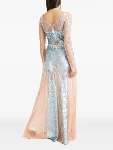 Rochie maxi Temperley London cu paiete albastru