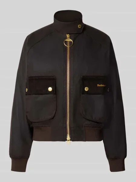 Bomberka w kroju regular fit z czystej woskowanej bawełny Barbour brązowa
