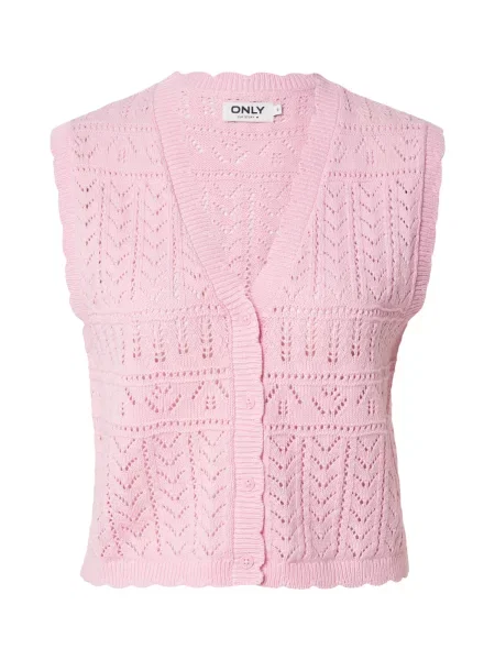 ONLY Vestă tricotată deschis roz