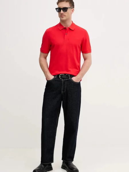 BOSS Polo majica Pallas rdeča