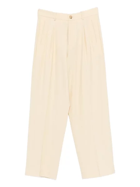 Spodnie Solotre plisowane żółte