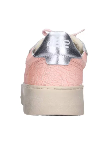 Sneakersy 4b12 skórzane różowe