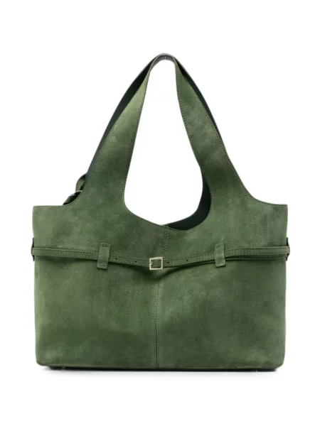 Geantă shopper Manu Atelier cu cataramă verde