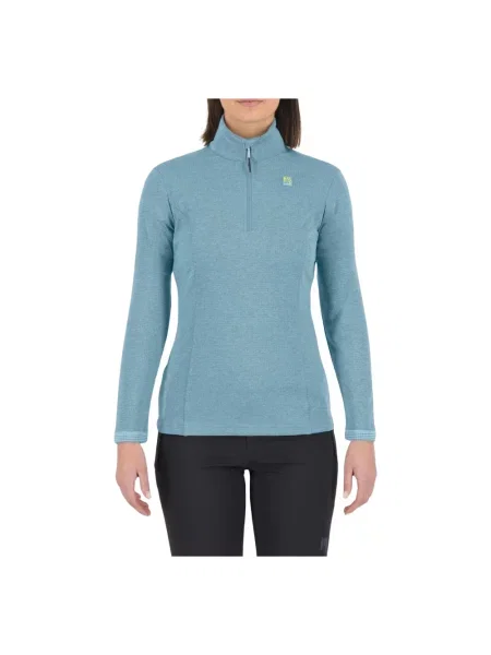 Lniany sweter Karpos niebieski