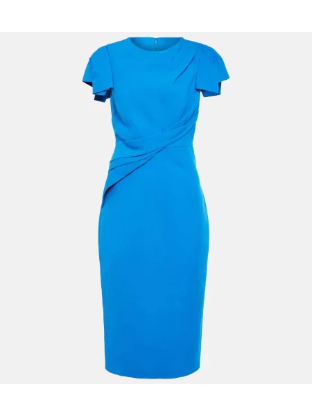 Rochie midi Roland Mouret până la genunchi de costum albastru