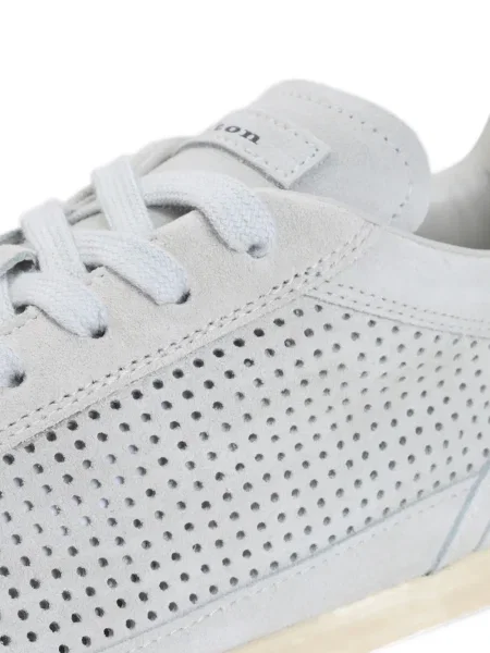 Sneakerși Kiton din piele gri