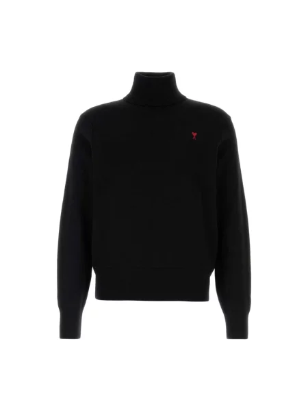 Lniany golf golf Ami Paris czarny