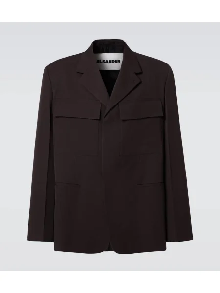 Geacă Jil Sander de lână maro