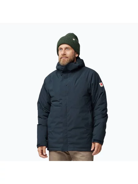 Kurtka przeciwdeszczowa Fjällräven HC Hydratic Padded Trail dark navy granatowa