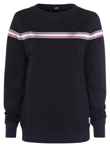 H.I.S Majica temno roza / črna bela