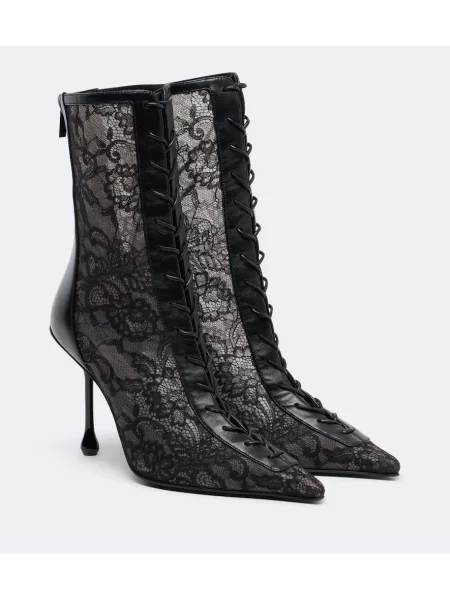 Cizme scurte Jimmy Choo din piele negru