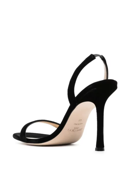 Βελούδινα σανδάλια Jimmy Choo μαύρο