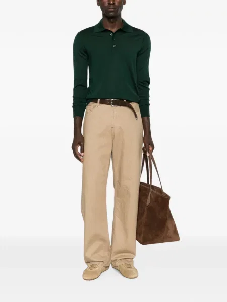 Lung tricou polo Paolo Pecora verde