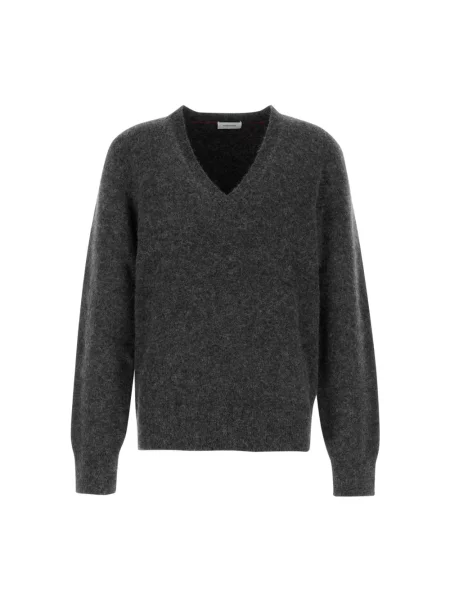 Sweter Salvatore Ferragamo z alpaki szary