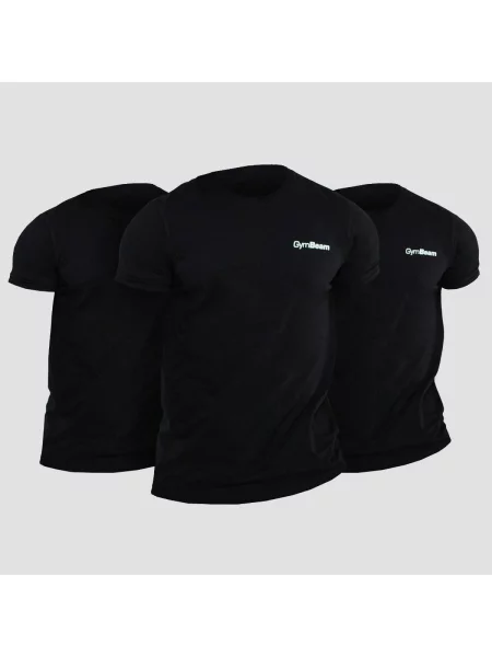 Koszulka fitness z krótkim rękawem Basic czarna