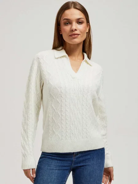 Gulerat pulover Marisse cu decolteu în V negru